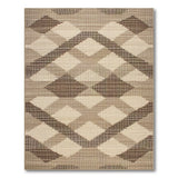 Beige Geometric Diamond Woven Area Rug