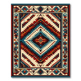 ODIKA Southwestern Washable Area Rug - Low Pile Non-Slip Tribal Geometric Pattern, Pet & Kid Friendly