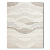 ODIKA Washable Modern Abstract Wave Area Rug - Low Pile & Non-Slip