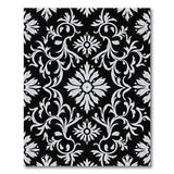 Black and White Elegant Black White Damask Floral Area Rug