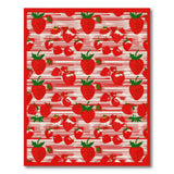 Strawberry Striped Area Rug