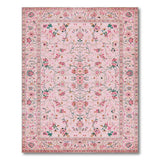 Traditional Persian Blush Floral Blush Pink Persian Floral Area Rug