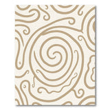 Beige Organic Swirl Abstract Area Rug