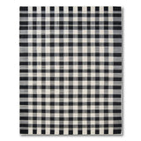 Geometric Modern Black White Checkered Woven Area Rug