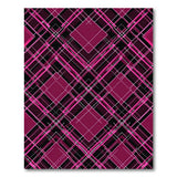 Pink Black Plaid Geometric Area Rug
