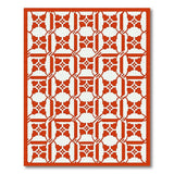 Bold Red Trellis Lattice Area Rug