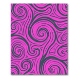 Bold Pink Swirl Tribal Area Rug