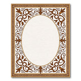 Ornate Gold Border Area Rug
