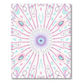 Pink Purple Mandala Floral Area Rug