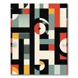 Geometric Vinyl Record Area Rug