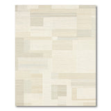 Beige and Neutral Neutral Beige Geometric Block Area Rug