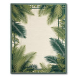 Lush Palm Frond Coastal Beach Rug