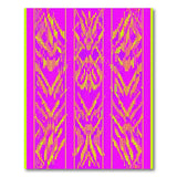 Vibrant Pink Green Heritage Tribal Area Rug