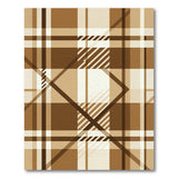 Classic Brown Tan Plaid Check Area Rug