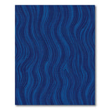 Blue and Teal Navy Blue Wavy Abstract Area Rug