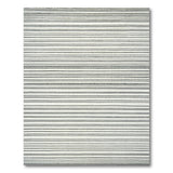 Modern Black White Thin Stripe Area Rug