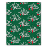 Festive Fir Tree Red Ornament Pattern Area Rug