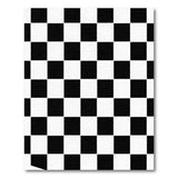 Black and White Geometric Modern Bold Black White Checkered Area Rug