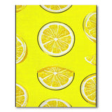 Vibrant Lemon Slices Yellow Yellow Area Rug