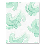 Mint Teal Wave Abstract Area Rug