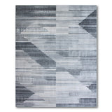 Grey Geometric Modern Geometric Grey Area Rug