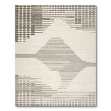 Grey Geometric Diamond Abstract Area Rug
