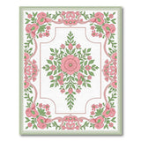 Floral Vintage Pink Pink Floral Medallion Vintage Area Rug