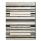 Bold Geometric Modern Bold Black White Striped Geometric Area Rug