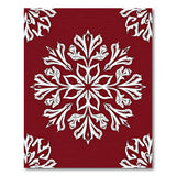 Elegant Red Lace Floral Area Rug