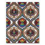 Vibrant Rainbow Tuxedo Frame Area Rug