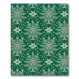 Emerald Green Snowflake Evergreen Pattern Rug