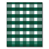Green Checkered Plaid Rustic Farmhouse Rug