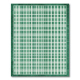 Rustic Farmhouse Green Gingham Plaid Area Rug