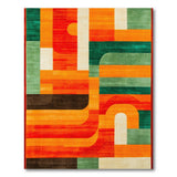 Geometric Modern Multi-color and Patterns Bold Geometric Multi-Color Area Rug