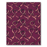 Whimsical Pink Ribbon Bows Purple Pattern Area Rug