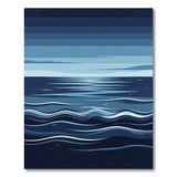 Serene Blue Ocean Waves Gradient Area Rug