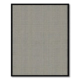 Beige Geometric Grid Area Rug with Black Border