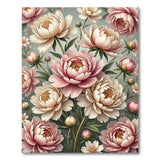 Lush Blush Peony Floral Area Rug