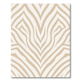 Beige Zebra Stripe Geometric Area Rug