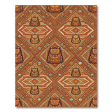 Orange Southwestern Backpack Area Rug