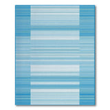 Modern Blue White Striped Area Rug