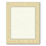 Gold Greek Key Border Area Rug