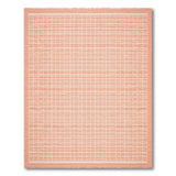 Orange Grid Woven Fringe Area Rug