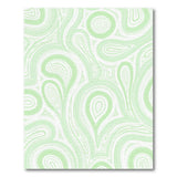Swirling Mint Green Abstract Area Rug