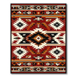Southwestern Red Red Southwestern Geometric Area Rug