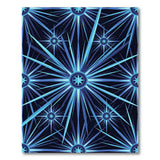 Geometric Modern Blue and Teal Blue Starburst Geometric Area Rug