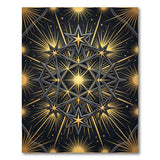 Gold and Silver Gold Silver Starburst Geometric Area Rug