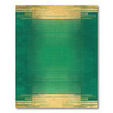 Emerald Green Gold Geometric Area Rug