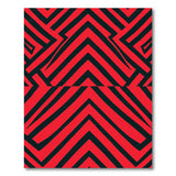 Bold Red Black Geometric Zigzag Area Rug