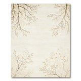 Delicate Tan Branch Beige Area Rug
